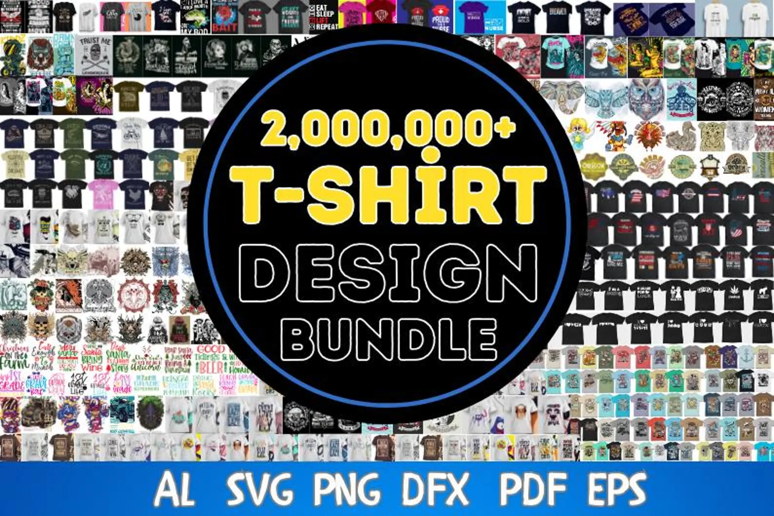 2 Million+ Editable T-shirt Design Mega Bundle