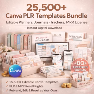 25,500+ Canva PLR Templates Bundle